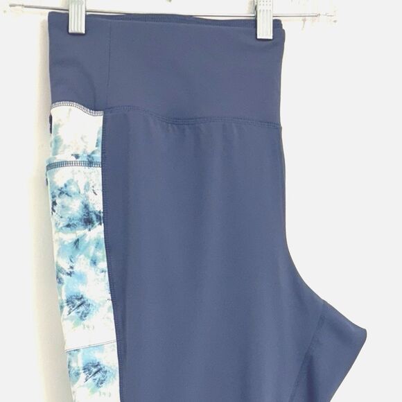 Livi Active by Lane Bryant Women's Sz 3X(22/24) Slate Blue Wicking Capri Legging - Picture 3 of 15